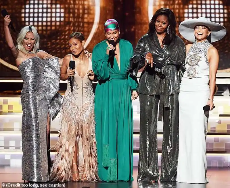 michelle obama con lady gaga jennifer lopez alicia keys jada pinkett 