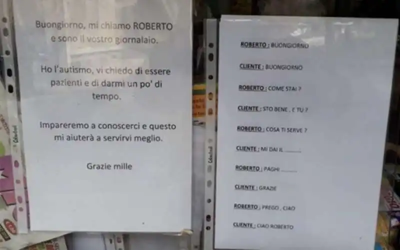 roberto, l'edicolante autistico di napoli che chiede pazienza ai clienti 9