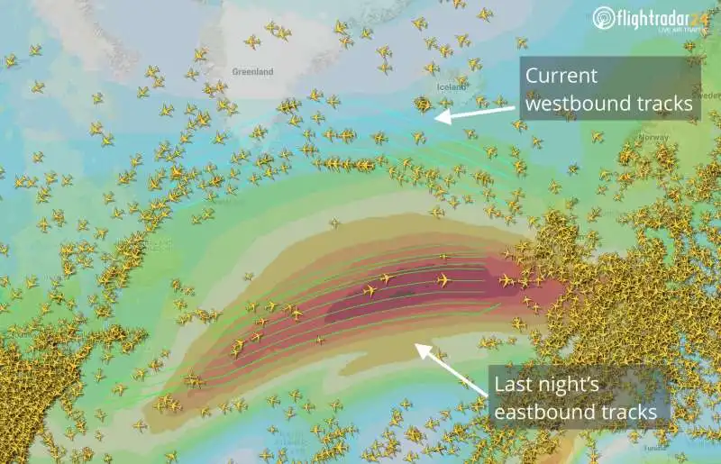 aerei che evitano la tempesta ciara per attraversare l atlantico