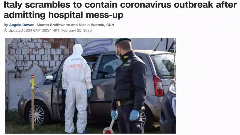 articolo cnn su coronavirus in italia