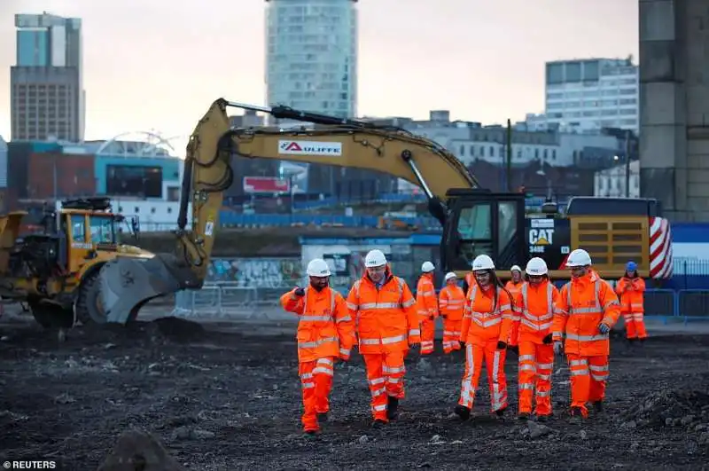 boris johnson sul cantiere dell alta velocita