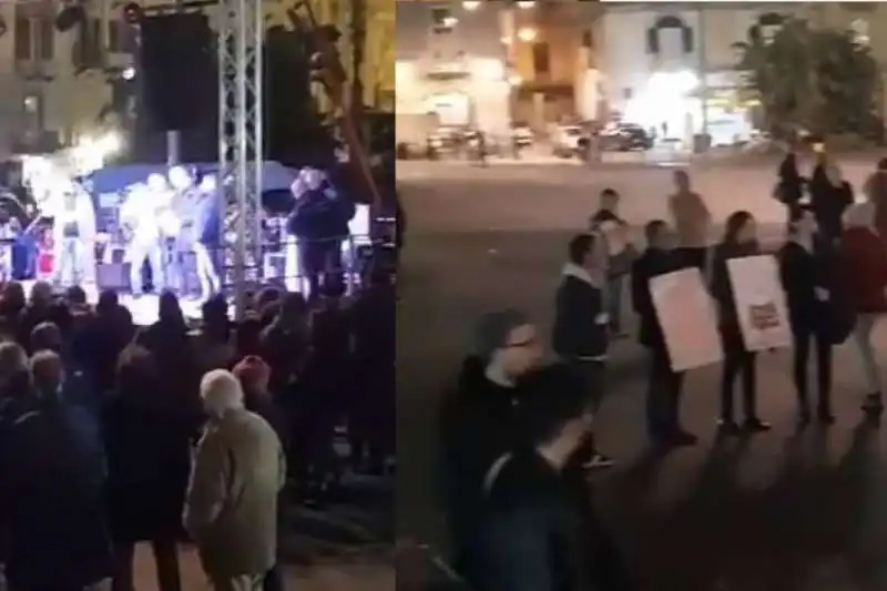 flash mob flop delle sardine a napoli 1