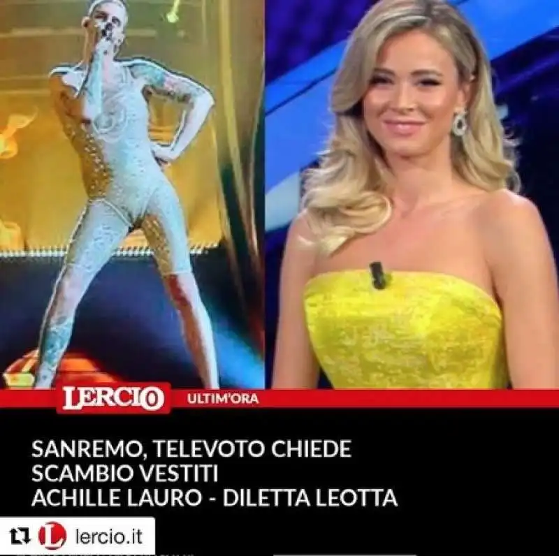 lercio su diletta leotta e achille lauro