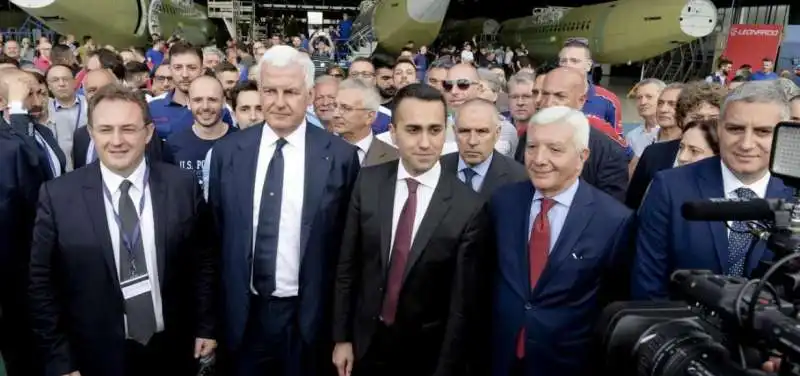 Luigi Di Maio con Alessandro Profumo e Gianni De Gennaro