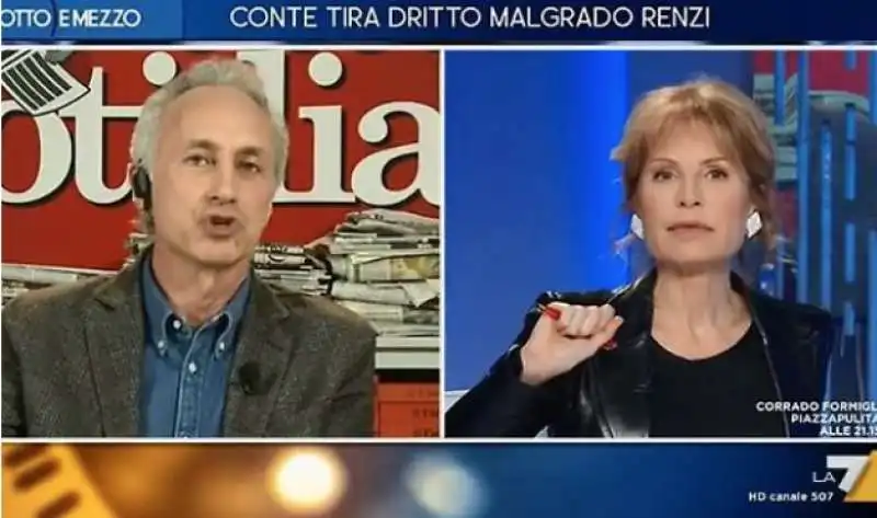 MARCO TRAVAGLIO E LILLI GRUBER