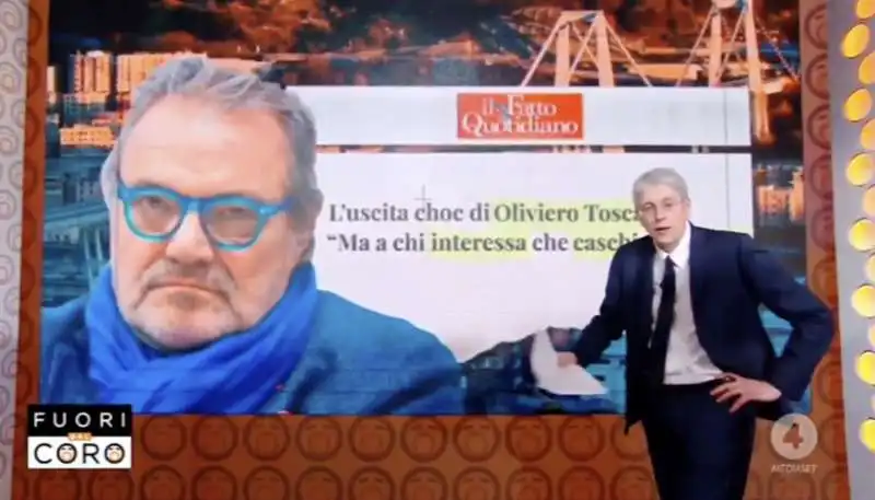 mario giordano contro oliviero toscani