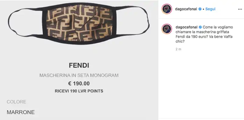 mascherina fendi