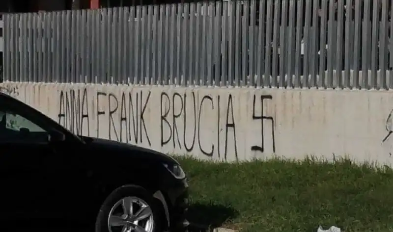 scritte antisemite a pomezia