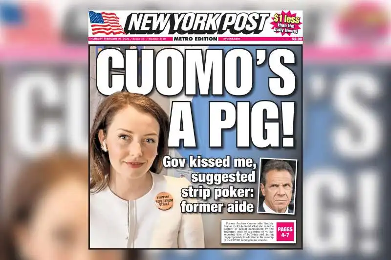 ACCUSE DI MOLESTIE A ANDREW CUOMO SUL NEW YORK POST 