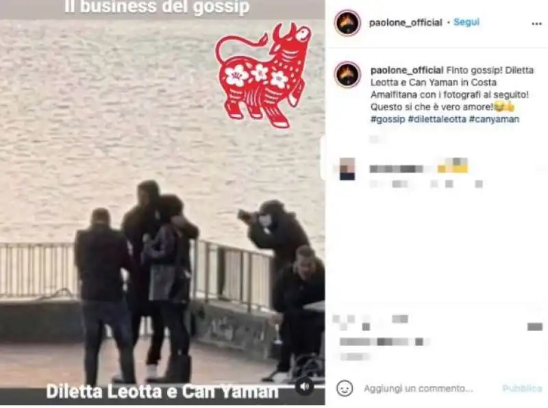 CAN YAMAN DILETTA LEOTTA E LA FOTO ROMANTICA IN COSTIERA AMALFITANA CON FOTOGRAFI AL SEGUITO