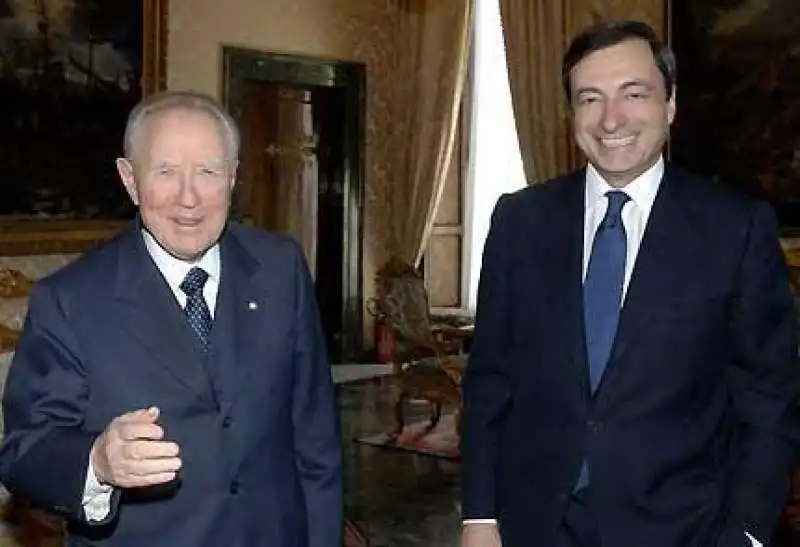 CARLO AZEGLIO CIAMPI E MARIO DRAGHI