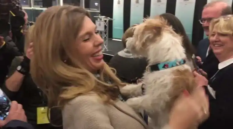 carrie symonds e il cane dilyn 4