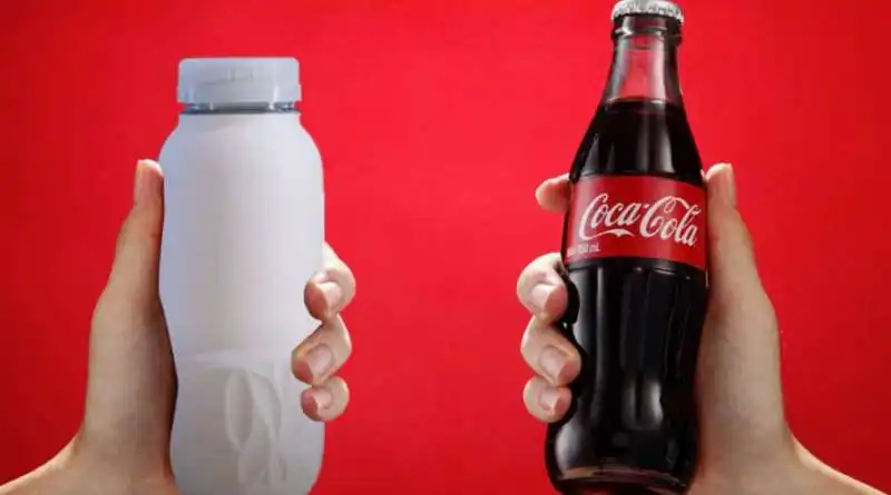 coca cola bottiglia di carta