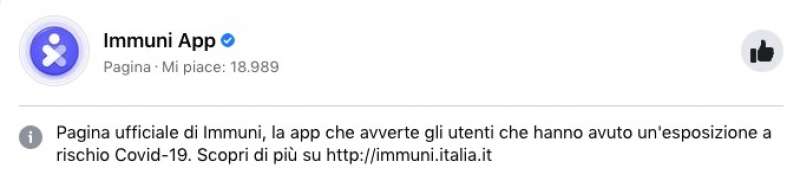 facebook di immuni