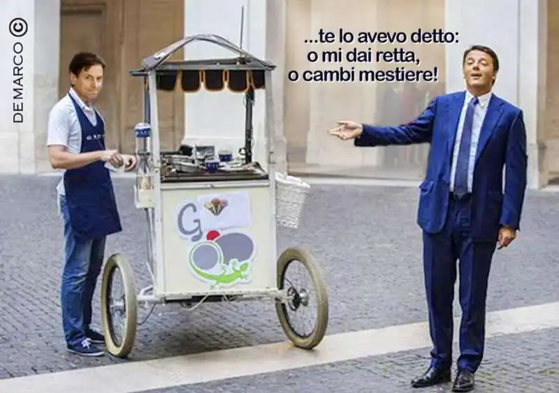 GIUSEPPE CONTE MATTEO RENZI BY DE MARCO