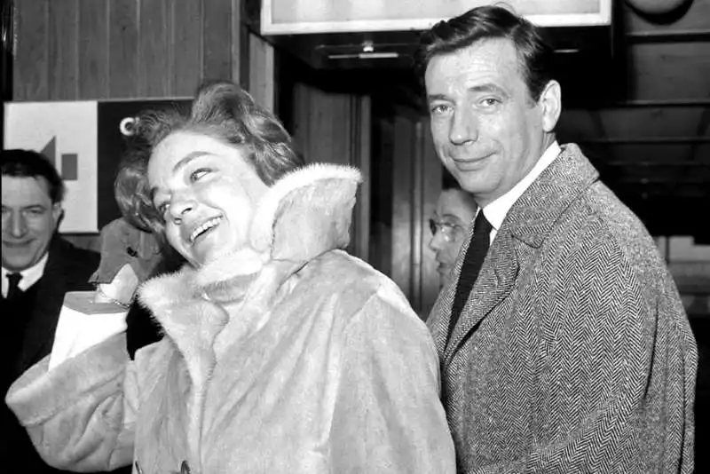 gli attori francesi yves montand e simone signoret