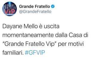 il post del gfvio su dayane mello