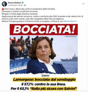 IL POST DI NICOLA MOLTENI CONTRO LUCIANA LAMORGESE