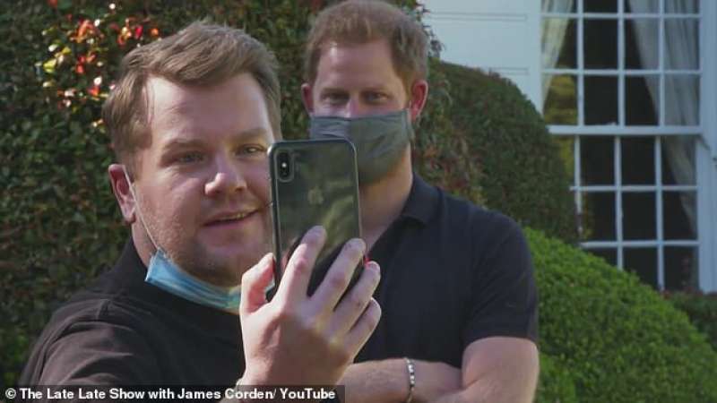 il principe harry con james corden 2