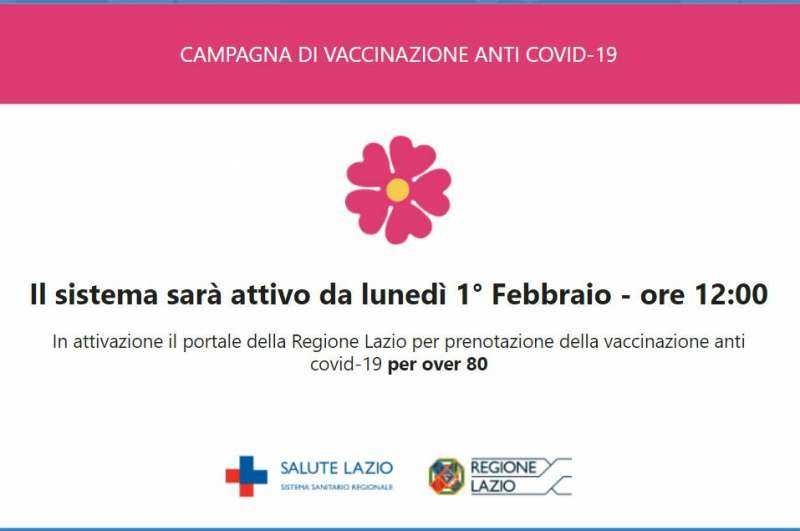 il sito per prenotare il vaccino della regione lazio