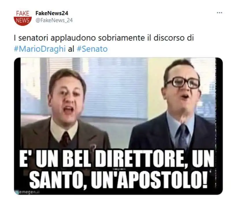 il tweet sul discorso di draghi 5