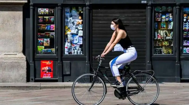 in bici durante il covid