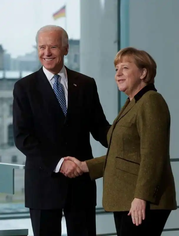 JOE BIDEN ANGELA MERKEL 