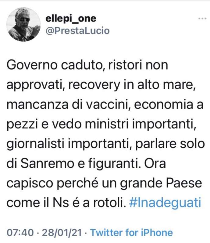 LUCIO PRESTA CONTRO FRANCESCHINI E SPERANZA