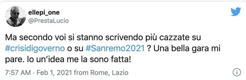 LUCIO PRESTA SU SANREMO