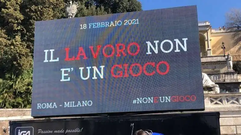 manifestazione degli imprenditori del gioco legale  