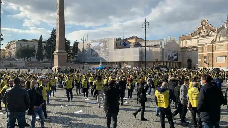 manifestazione degli imprenditori del gioco legale a roma 