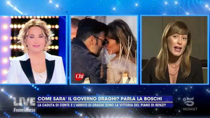 maria elena boschi a live non e' la d'urso 2