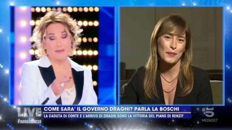 maria elena boschi a live non e' la d'urso 3