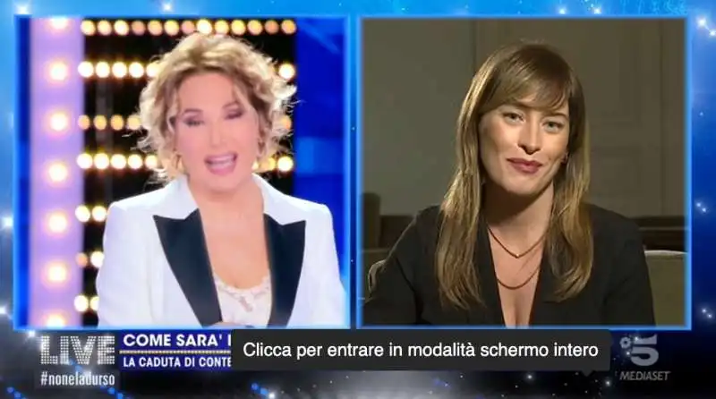 maria elena boschi a live non e' la d'urso 4