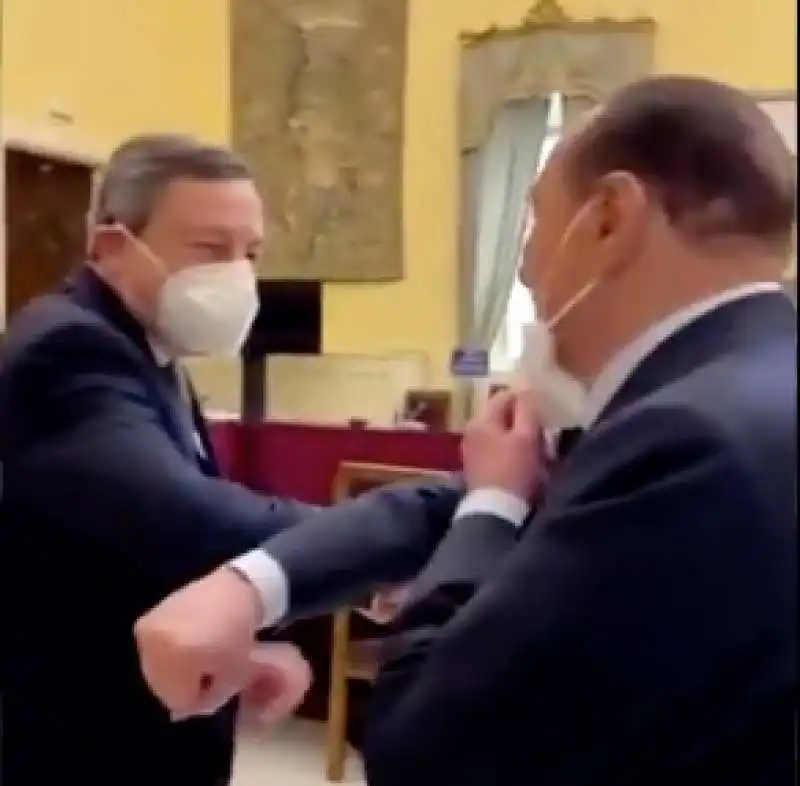 MARIO DRAGHI E SILVIO BERLUSCONI