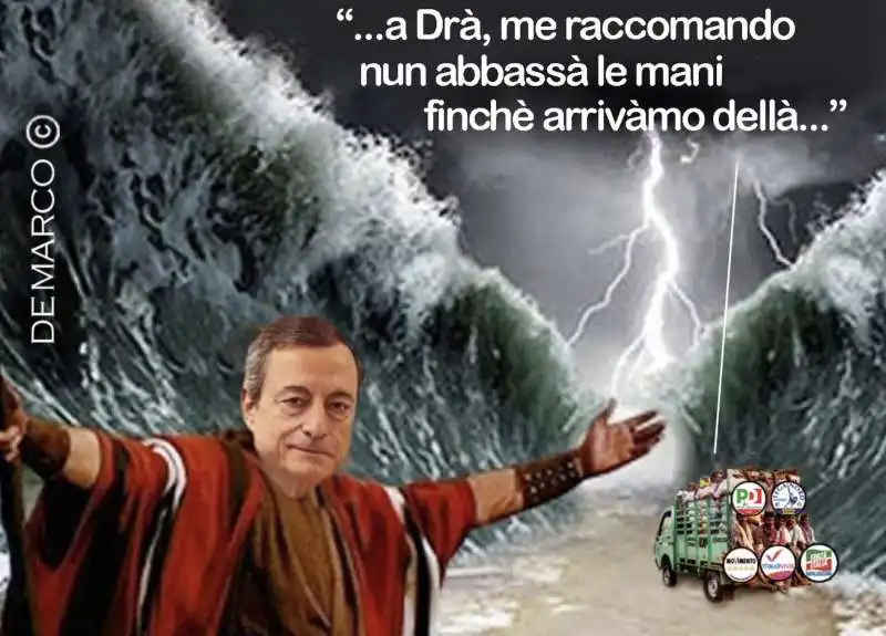 MARIO DRAGHI  IL TRAGHETTATORE BY DEMARCO 