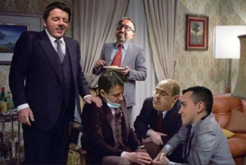 MATTEO RENZI ALFONSO BONAFEDE GIUSEPPE CONTE NICOLA ZINGARETTI LUIGI DI MAIO –  AMICI MIEI