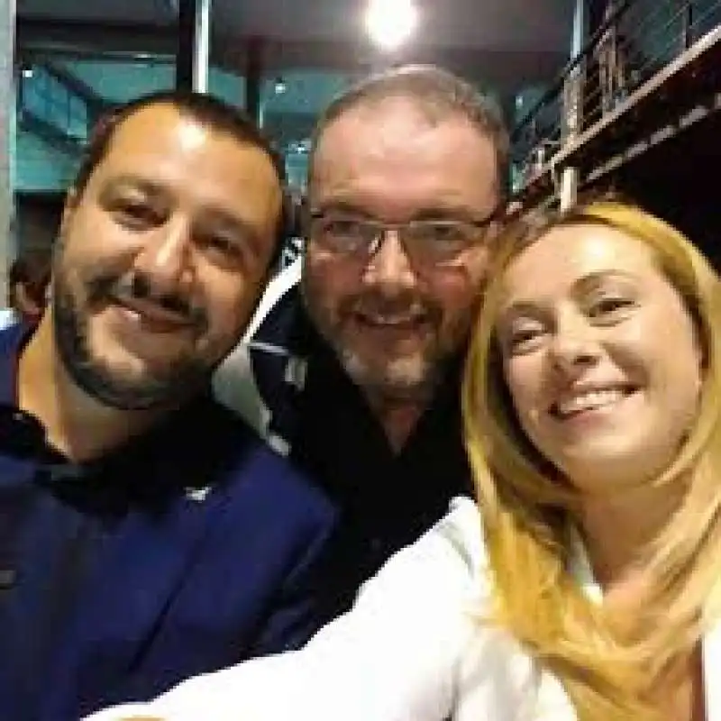 matteo salvini alberto bizzocchi giorgia meloni 