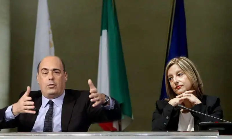 NICOLA ZINGARETTI ROBERTA LOMBARDI