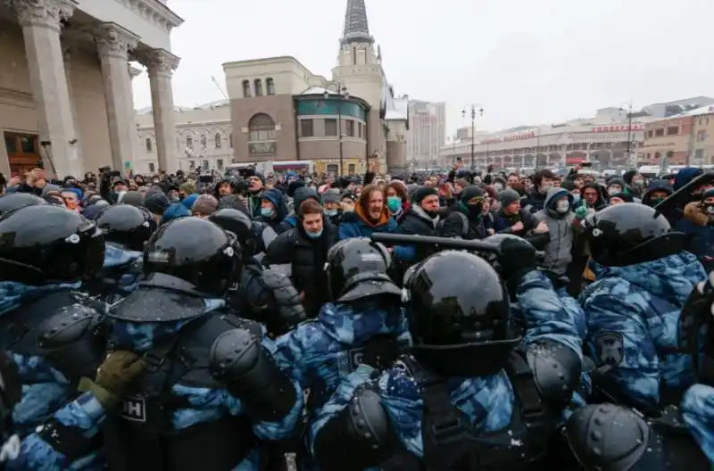 proteste per la liberazione di navalny in russia 2