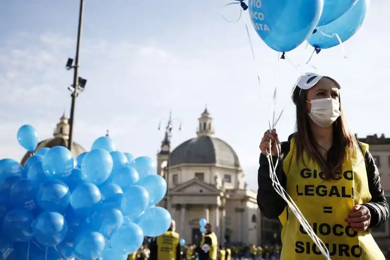 roma, manifestazione dei lavoratori del gioco legale 3