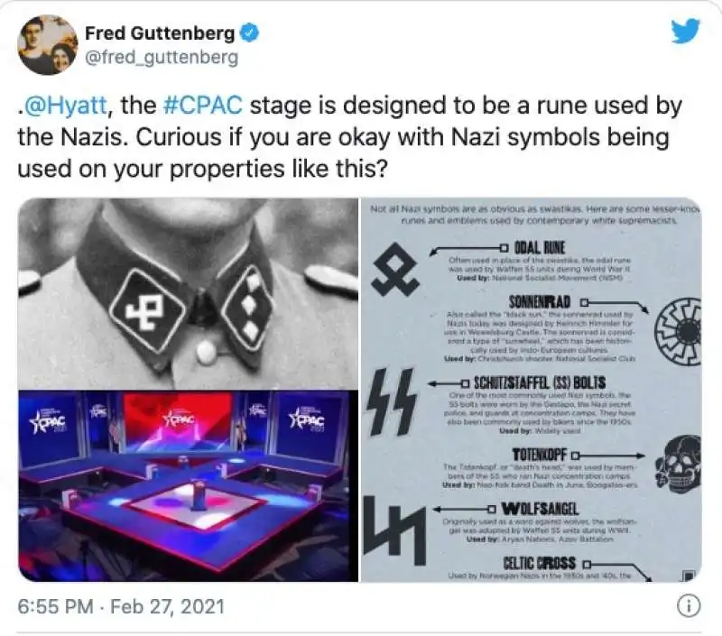 simboli nazisti alla cpac 2021