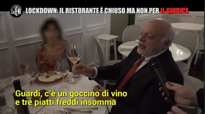 vino e pesce per il giudice