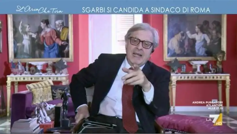 vittorio sgarbi  l'aria che tira  