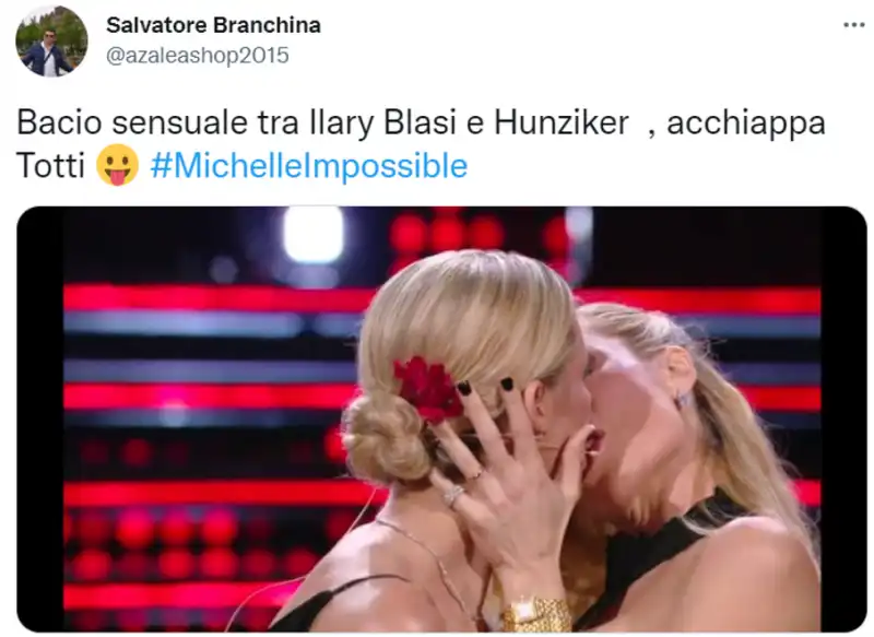 bacio ilary blasi michelle hunziker