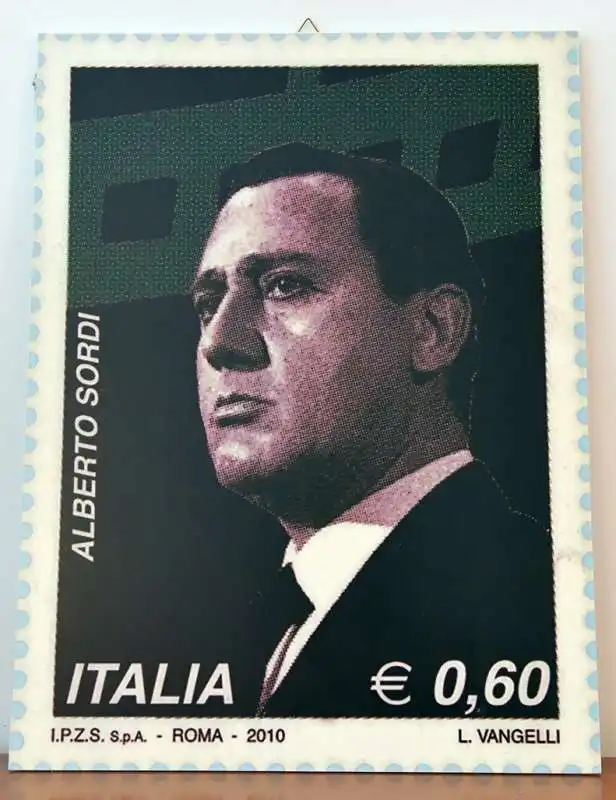 francobollo commemorativo per alberto sordi