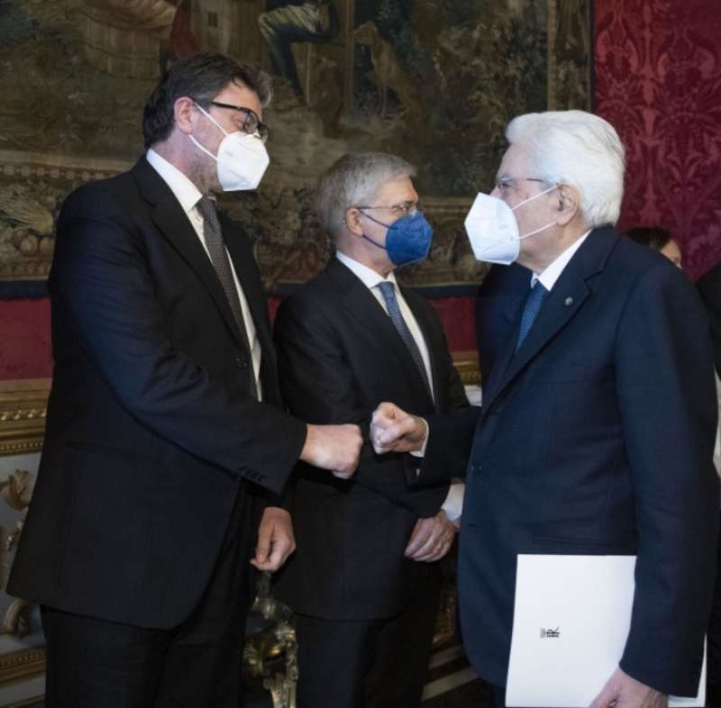 giancarlo giorgetti daniele franco sergio mattarella