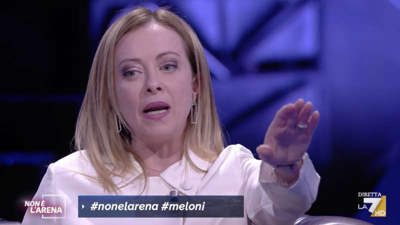 giorgia meloni non e' l'arena