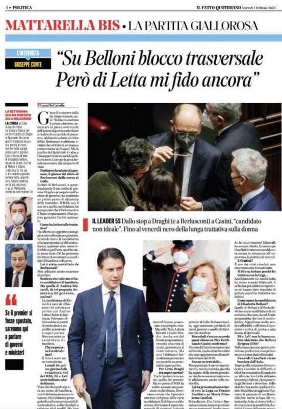 GIUSEPPE CONTE INTERVISTATO DAL FATTO QUOTIDIANO