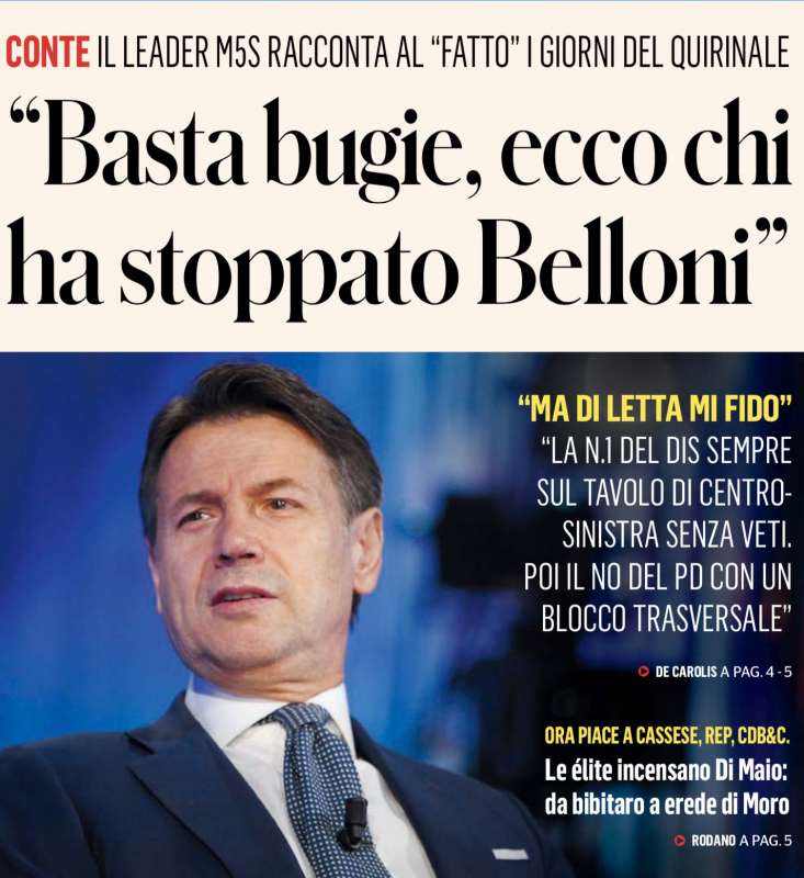 GIUSEPPE CONTE INTERVISTATO DAL FATTO QUOTIDIANO